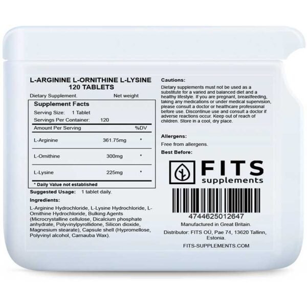 Fits – L-Arginine L-Ornithine L-Lysine 120 tablets