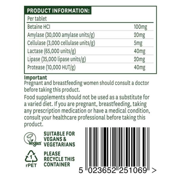 Natures Aid – Digestive Enzyme complex 60 tablets