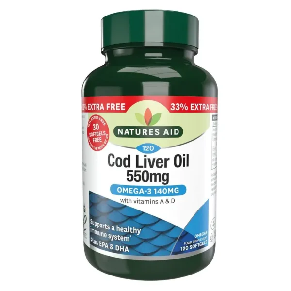 Natures Aid – Cod Liver Oil 550mg
