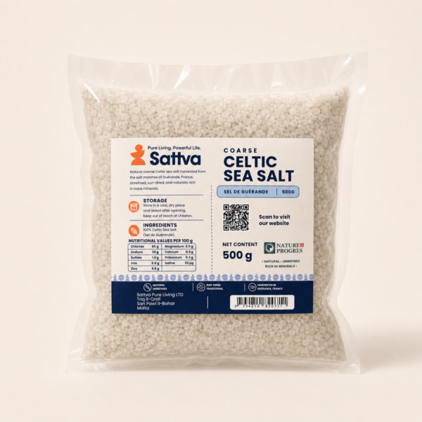 Sattva Celtic Salt 500g Sattva Raw Organic Celtic Sea Salt 500g