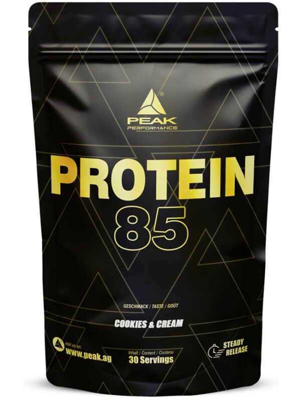 peak-protein-85-cookies-cream-900g Peak Protein 85 Cookies and Cream 900 g protein powder pouch