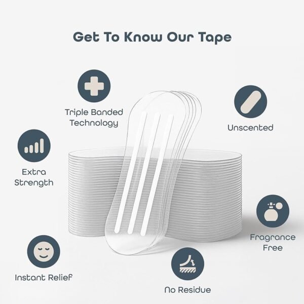 SleepHabits – Nasal Strips for Breathing & Sleep – 45 Pack (Unscented)