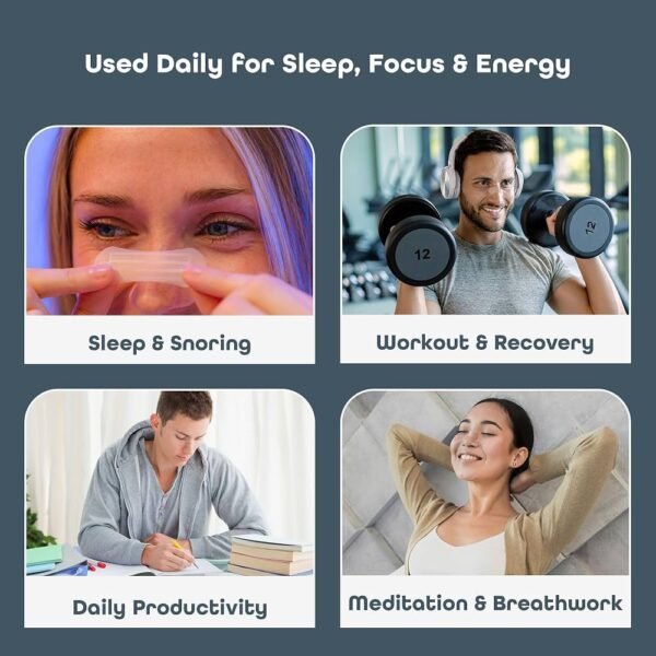 SleepHabits – Nasal Strips for Breathing & Sleep – 45 Pack (Unscented)