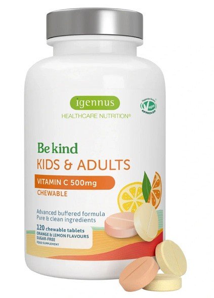 Igennus Be Kind Vitamin C 500mg Sugar-Free Chewable (Kids & Adults)
