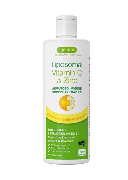Igennus Liposomal Vitamin C & Zinc with Copper & Selenium