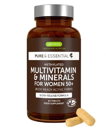 Igennus Pure & Essential Methylated Multivitamin & Minerals for Women 50+ 60 Pack
