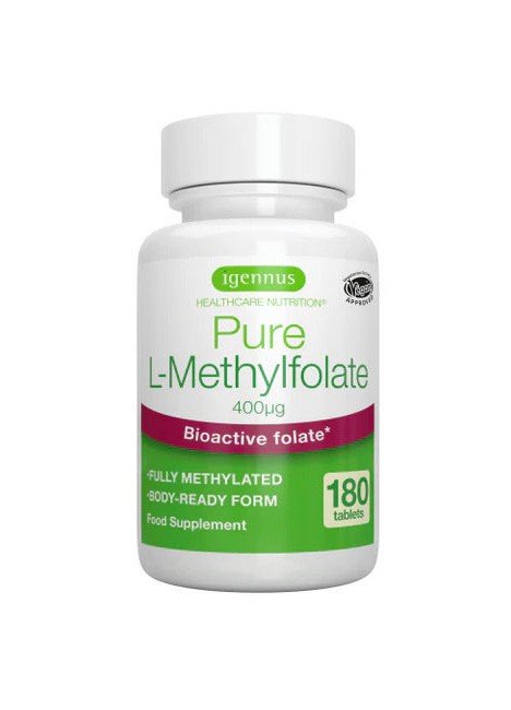 Igennus Pure L-Methylfolate 400mcg 180 Pack