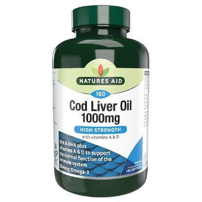 Natures Aid Cod Liver Oil 1000mg 180 Pack