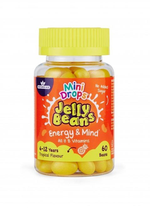 Natures Aid Mini Drops Jelly Beans Energy & Mind (4-12y)