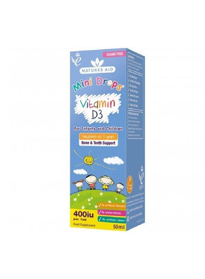 Natures Aid Mini Drops Vitamin D3 400iu Drops