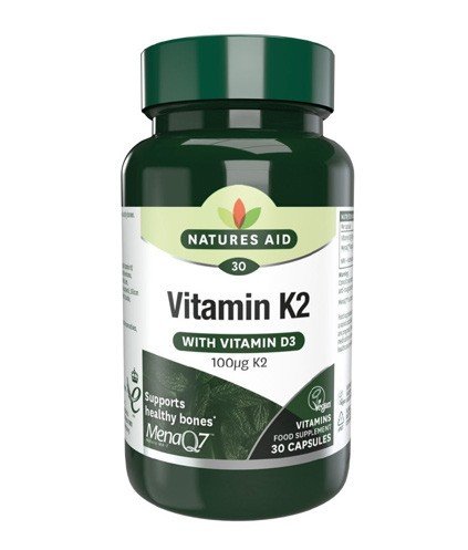 Natures Aid Vitamin K2 100ug with Vitamin D3