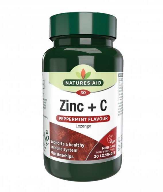 Natures Aid Zinc + C Lozenges Peppermint