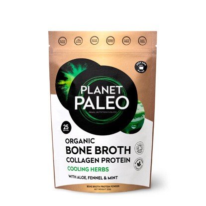 Planet Paleo Organic Bone Broth Collagen Protein 225g Cooling Herbs