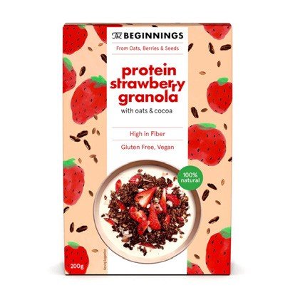 the-beginnings-strawberry-protein-granola The Beginnings Strawberry Protein Granola