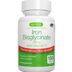 Igennus Iron Bisglycinate 20mg with Vitamin C 180 Pack