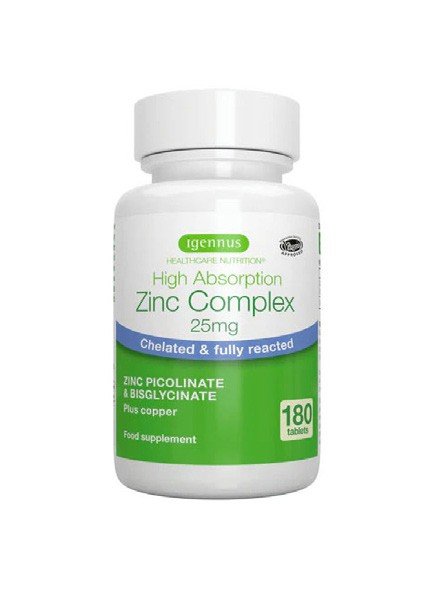 Igennus Zinc Complex 25mg High Absorption 180 Pack