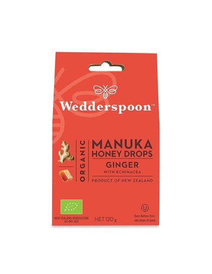 Wedderspoon Manuka Honey Drops Ginger
