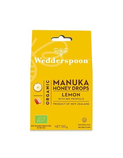 Wedderspoon Manuka Honey Drops Lemon Wedderspoon Manuka Honey Drops Lemon