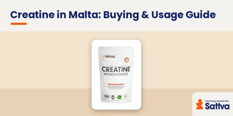 Creatine in Malta buying guide — ProFuel creatine monohydrate 500g pack on Sattva brand header